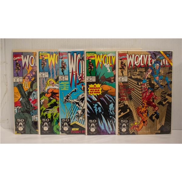 WOLVERINE --- 5 COMICS - INCL GOLD VARIANT