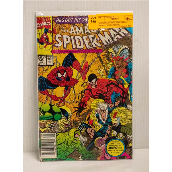 AMAZING SPIDER-MAN #343 --- NEWSSTAND EDITION