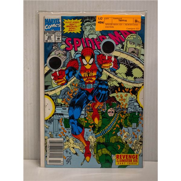 SPIDER-MAN #20 --- NEWSSTAND EDITION