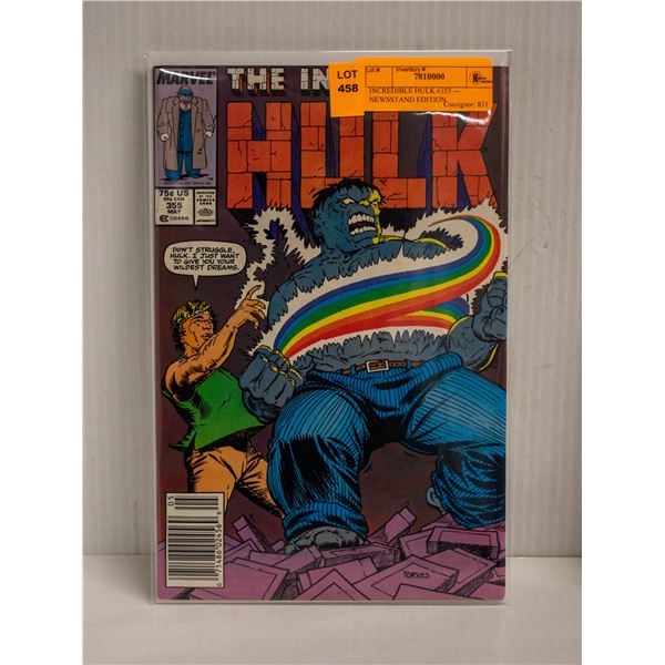 INCREDIBLE HULK #355 --- NEWSSTAND EDITION