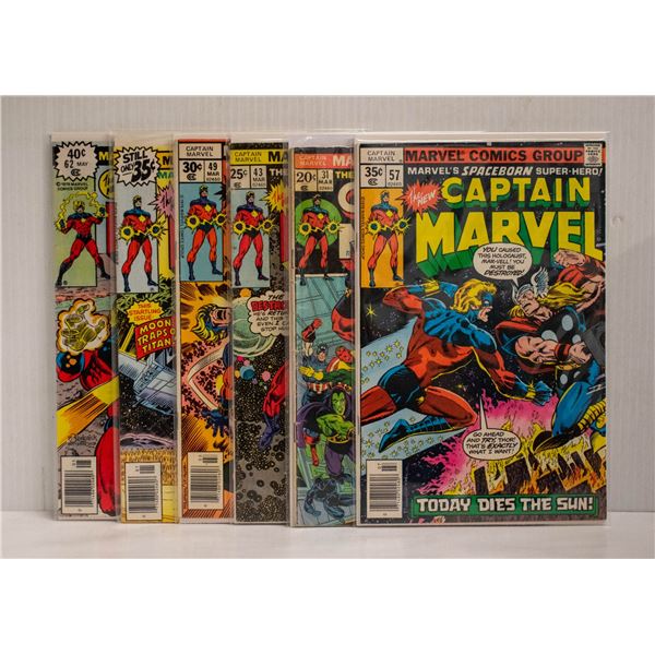 CAPTAIN MARVEL --- 6 COMICS