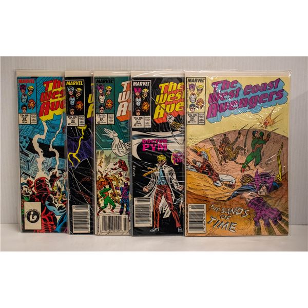 WEST COAST AVENGERS --- 5 COMICS