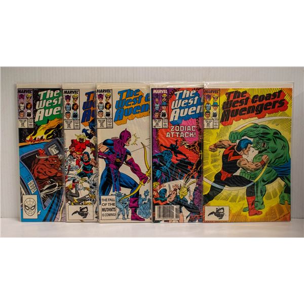 WEST COAST AVENGERS --- 5 COMICS