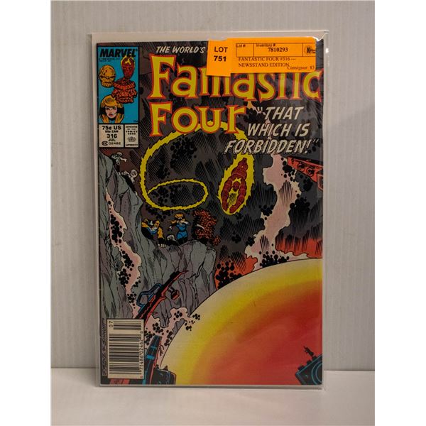 FANTASTIC FOUR #316 --- NEWSSTAND EDITION