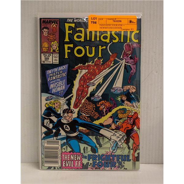 FANTASTIC FOUR #326 --- NEWSSTAND EDITION