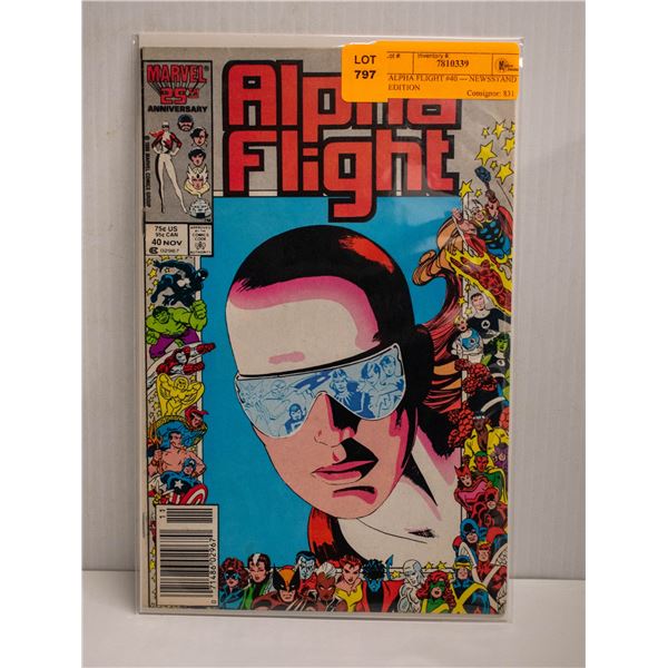 ALPHA FLIGHT #40 --- NEWSSTAND EDITION