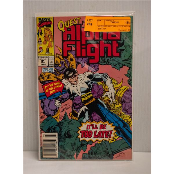 ALPHA FLIGHT #81 --- NEWSSTAND EDITION