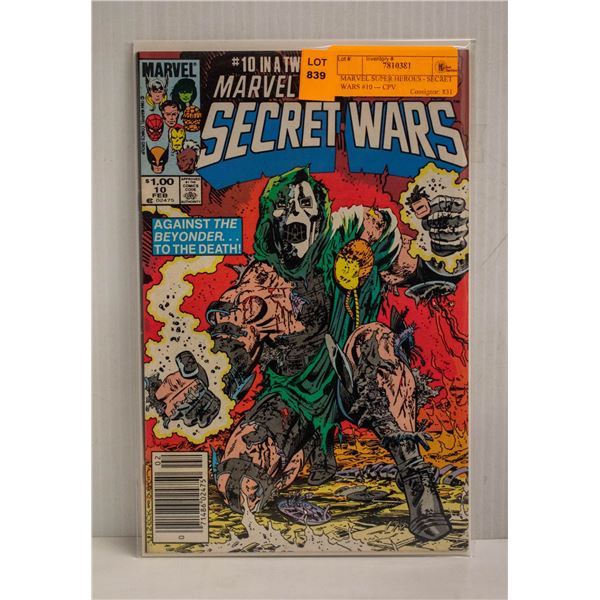 MARVEL SUPER HEROES - SECRET WARS #10 --- CPV