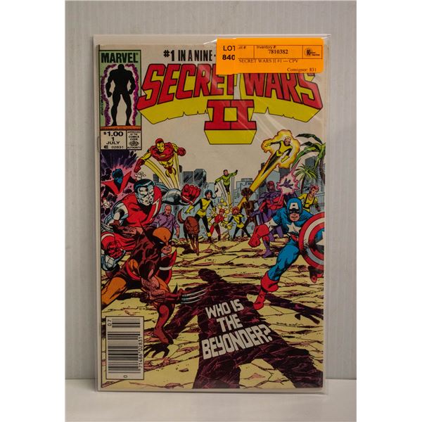 SECRET WARS II #1 --- CPV