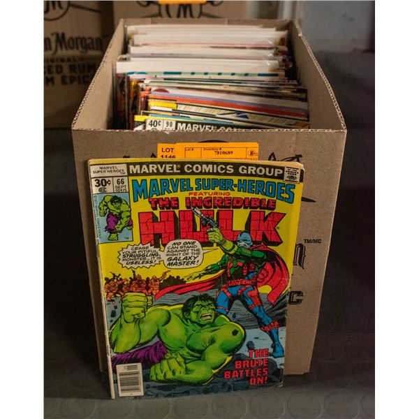 BOX WITH 100+ ASSORTED COMICS