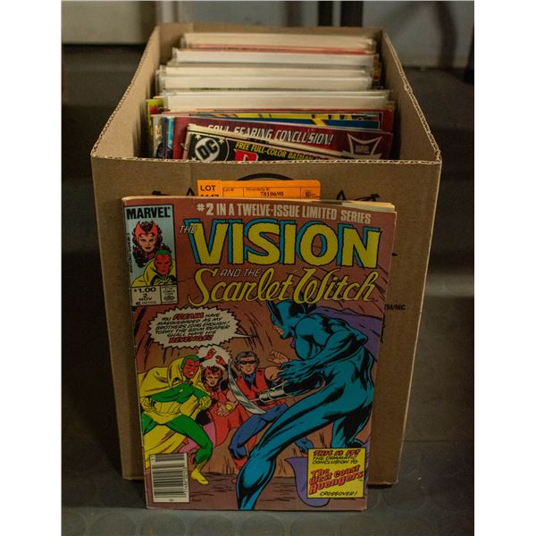 BOX WITH 100+ ASSORTED COMICS