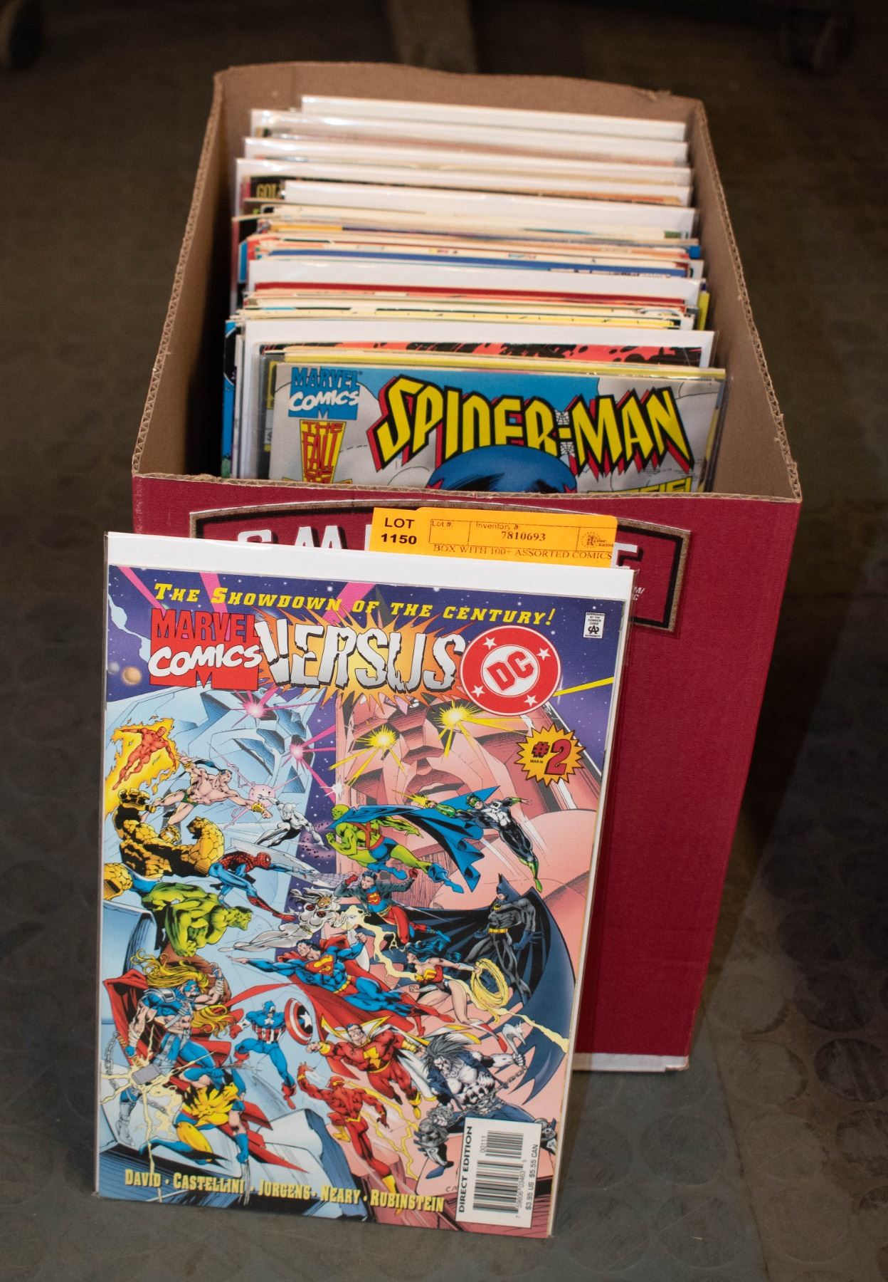 BOX WITH 100+ ASSORTED COMICS
