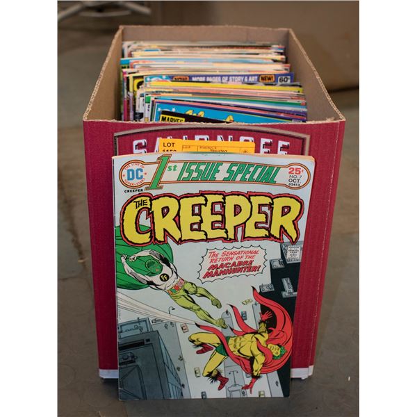 BOX WITH 100+ ASSORTED COMICS