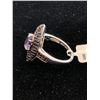 Image 2 : BLUEBERRY QUARTZ (OVL 1.00 CT) THAI BLACK SPINEL RING IN PLATINUM OVERLAY STERLING SILVER NICKEL ...