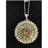 Image 2 : ALEXITE (RND 3.40 CT) HEBEI PERIDOT PENDANT WITH 20" CHAIN IN PLATINUM OVERLAY