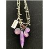 Image 2 : AMETHYST, MOZAMBIQUE GARNET, HEMATITE NECKLACE 20" IN STERLING SILVER NICKEL FREE TCG 56.00