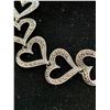 Image 2 : SWISS MARCASITE HEART BRACELET IN STERLING SILVER NICKEL FREE 7.5"