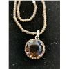 Image 2 : BRAZILIAN SMOKY QUARTZ (RND 30.00 CT) 18" NECKLACE IN STERLING SILVER NICKEL FREE TGW 83.30 CTS