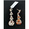 Image 2 : BALTIC AMBER EARRINGS IN STERLING SILVER