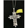 Image 2 : OURO PRETO DIAMOND CUT TOPAZ (MRQ) PENDANT WITH 18" CHAIN IN PLATINUM OVERLAY