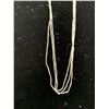 Image 2 : STERLING SILVER NICKEL FREE 3 STRAND BOX NECKLACE 24" 5.2G