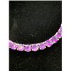 Image 2 : URUGUAYAN AMETHYST (RND) BRACELET IN PLATINUM OVERLAY STERLING SILVER NICKEL