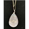 Image 2 : GALILEA ROSE QUARTZ PENDANT WITH 20" CHAIN IN STERLING SILVER NICKEL FREE TGW 70.00 CTS