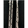 Image 2 : ARTISAN CRAFTED STERLING SILVER NICKEL FREE FIGARO CHAIN 30" 2.7MM 11.1G