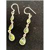 Image 2 : NITE OWL EASTER EGG ARTISAN CRAFTED HEBEI PERIDOT (PEAR) EARRINGS IN STERLING SILVER NICKEL FREE ...