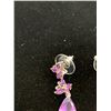 Image 2 : LUSAKA AMETHYST (PEAR) EARRINGS IN PLATINUM OVERLAY STERLING SILVER NICKEL FREE TGW 6.10 CTS