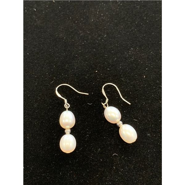 FRESHWATER PEARL EARRINGS IN STERLING SILVER NICKEL FREE