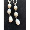 Image 2 : FRESHWATER PEARL LEVER BACK EARRINGS IN PLATINUM OVERLAY STERLING SILVER NICKEL FREE