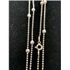 Image 2 : STERLING SILVER NICKEL FREE FANCY BEAD CHAIN 30" 1.1MM 7 G