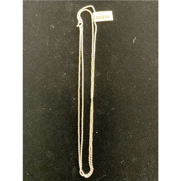 STERLING SILVER NICKEL FREE TWISTED BOX CHAIN 30  1.3 MM 6.2 G)