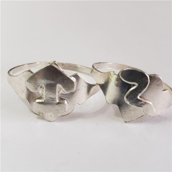 SILVER LOT OF 2 RING