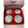 Image 2 : MONTREAL OLYMPICS 1976 UNCIRCULATED 92.5% SILVER COIN SET (2 X $10 AND 2X $5)