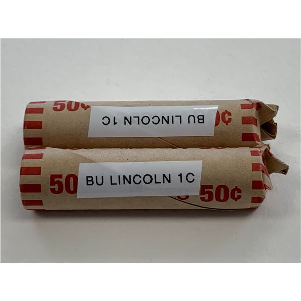 TWO ROLLS OF LINCOLN CENTS, VARIETY OF YEARS