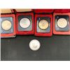 Image 1 : 5 ROYAL CANADIAN MINT SILVER DOLLARS; BRITISH COLUMBIA, RCMP AND EDMONTON COMMONWEALTH GAMES