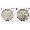 Image 1 : Lot of 1934-D & 1934-S $1 Peace Silver Dollar Coins