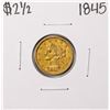 Image 1 : 1845 $2 1/2 Liberty Head Quarter Eagle Gold Coin