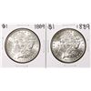 Image 1 : Lot of (2) 1889 $1 Morgan Silver Dollar Coins
