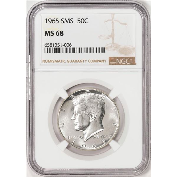 1965 SMS Kennedy Half Dollar Coin NGC MS68