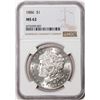 Image 1 : 1886 $1 Morgan Silver Dollar Coin NGC MS62