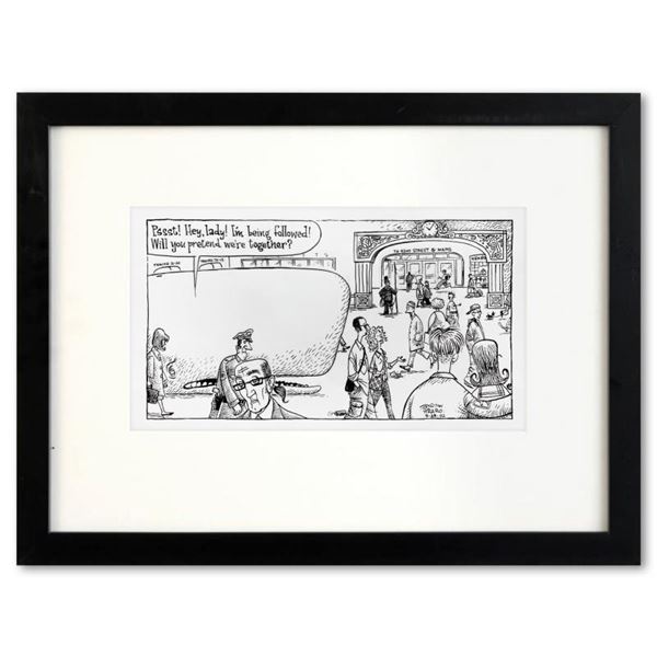 Bizarro "Whale Tail" Framed Original Pen & Ink Drawing by Dan Piraro