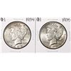 Image 1 : Lot of (2) 1934-1935 $1 Peace Silver Dollar Coins