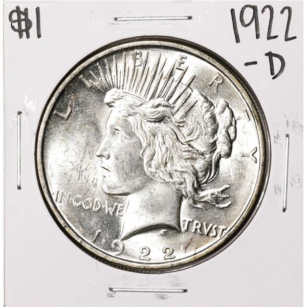 1922-D $1 Peace Silver Dollar Coin