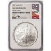 Image 1 : 2007 $1 American Silver Eagle Coin NGC Gem Uncirculated Mercanti Signed