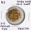Image 1 : ND $5 Double Sided Love Token 3 Diamond Jeweled Pin "SBG" | "SW" ????