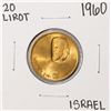 Image 1 : 1960 Israel 20 Lirot 100th Anniversary Birth of Theodor Herzl Gold Coin