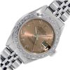 Image 1 : Rolex Ladies Stainless Steel Salmon Roman Diamond Datejust With Rolex Box